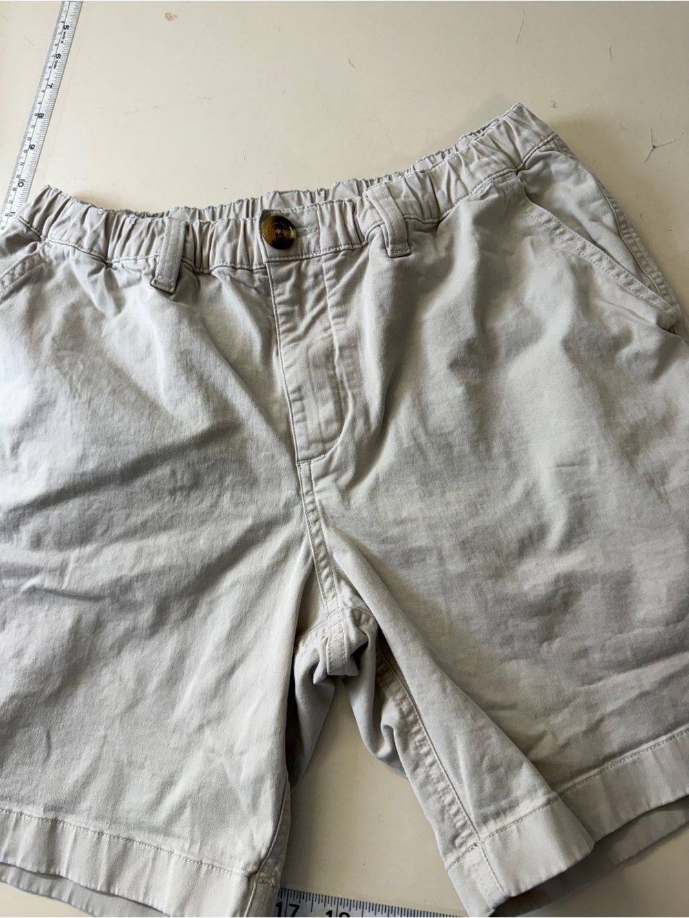 chubbies Light Khaki Flat-Front Cotton Shorts
